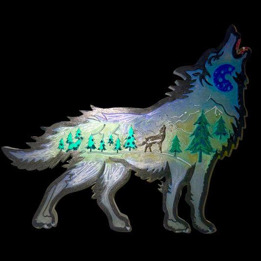 Howling wolf - Resin Picture