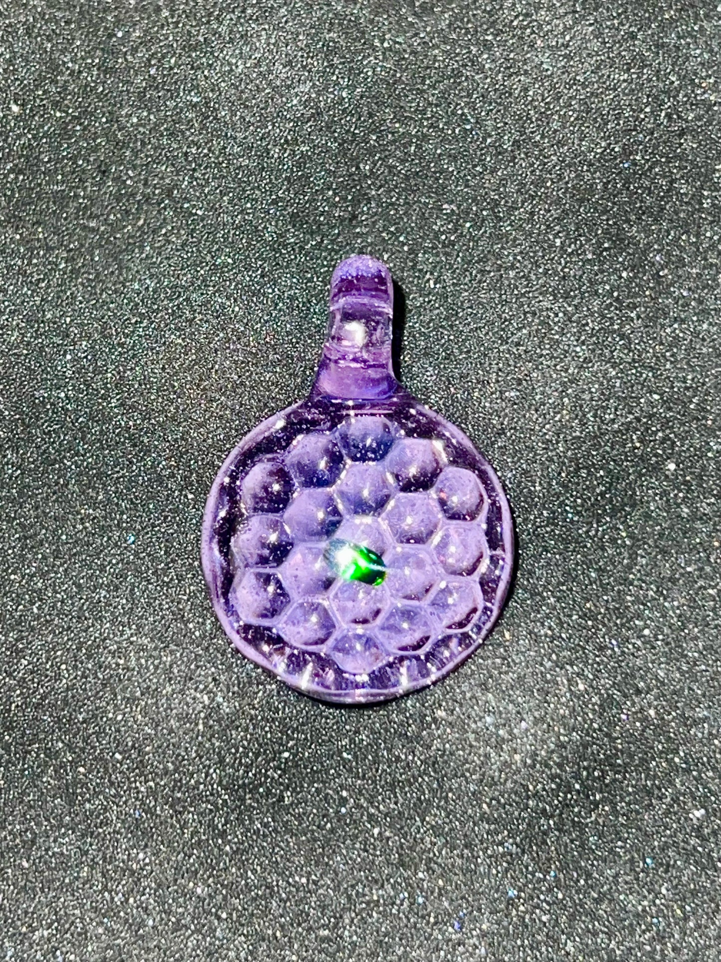 Green Opal Purple Honeycomb - Pendant