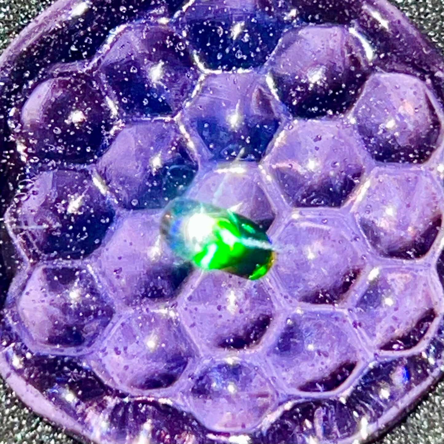 Green Opal Purple Honeycomb - Pendant