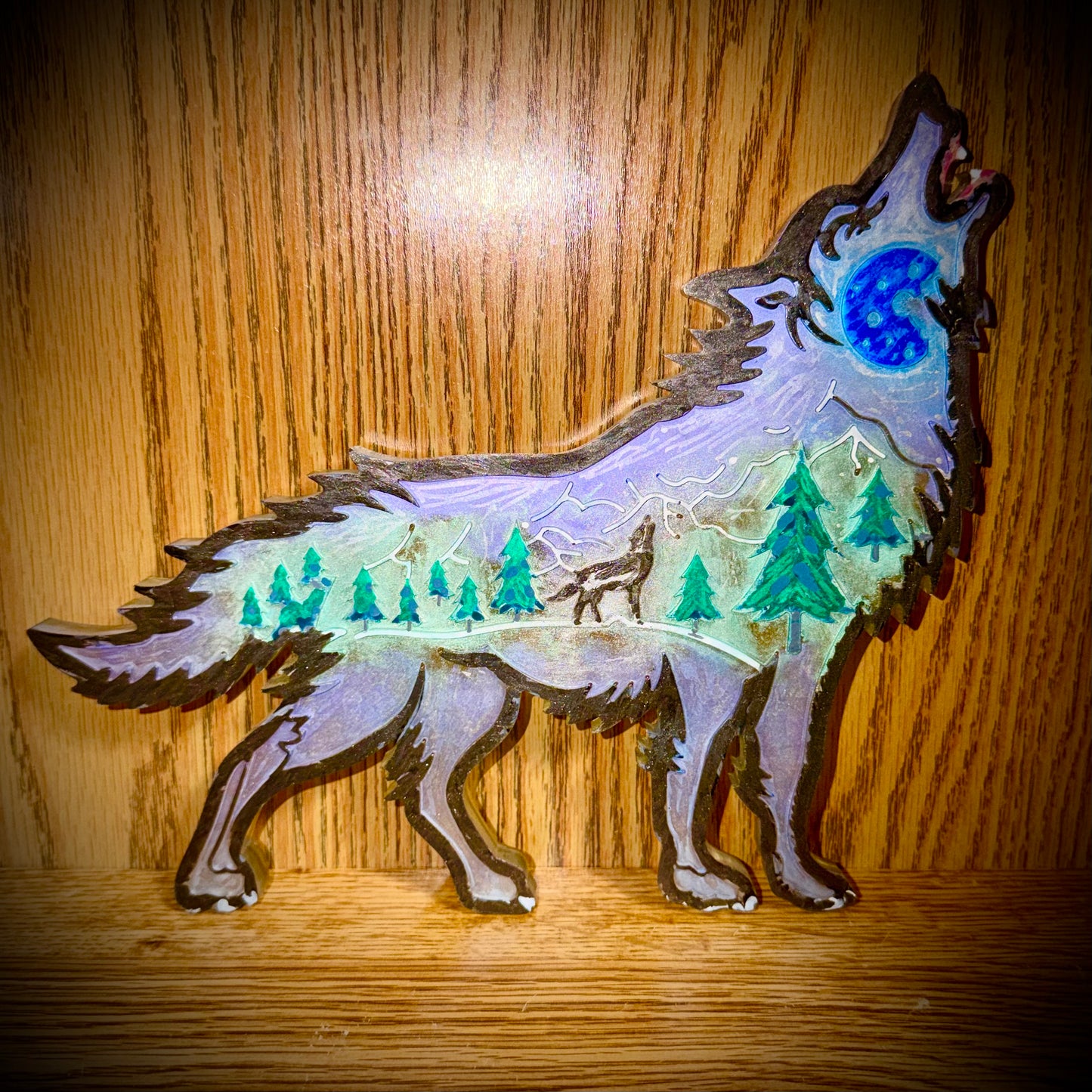 Howling wolf - Resin Picture