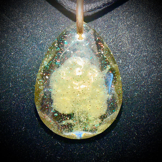 Clear Gold Drop - Pendant