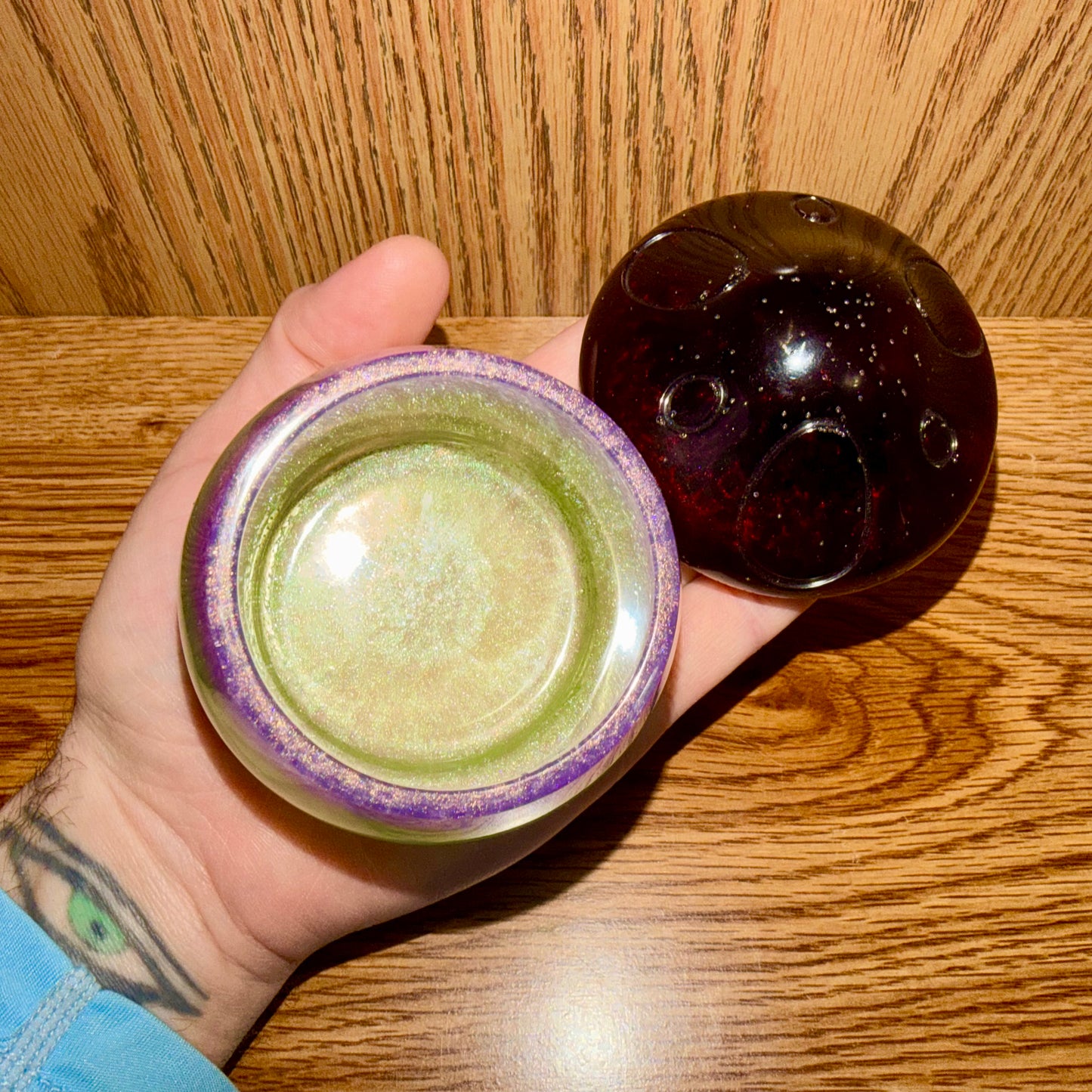 Green, Purple, Red Mushroom - Jar